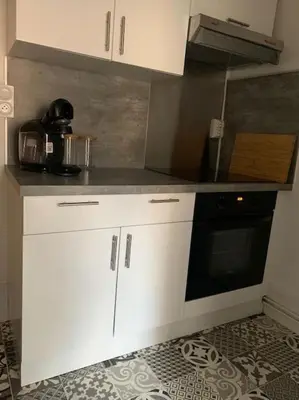 Cuisine ou kitchenette dans l'établissement appartement catimini