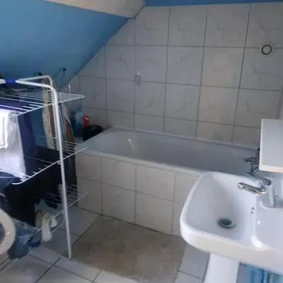 Salle de bains dans l'établissement Entre vigne et rivière