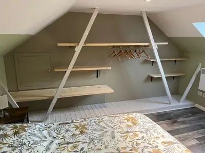Un ou plusieurs lits dans un hébergement de l'établissement Duplex paisible à la campagne