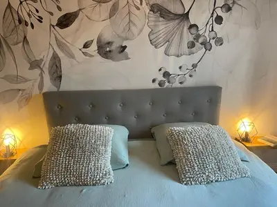 Un ou plusieurs lits dans un hébergement de l'établissement VerOliv Appartement calme et cosy proche du centre ville - Lit 180 - Wifi Netflix Youtube