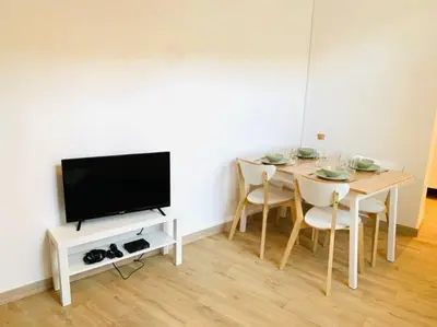 Télévision ou salle de divertissement dans l'établissement Appartement plein centre