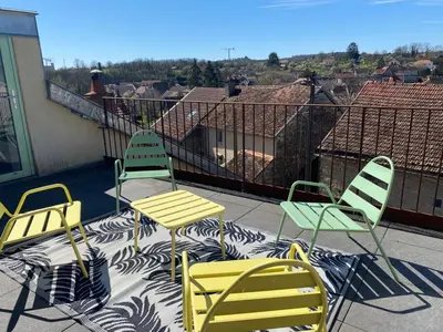 Balcon ou terrasse dans l'établissement La chambrette
