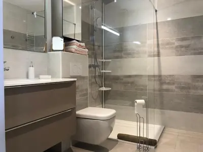 Salle de bains dans l'établissement Le Pralat