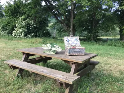 Jardin de l'établissement Le Petit Pressoir - Charmant studio