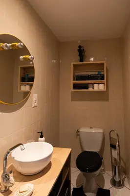Salle de bains dans l'établissement Chambre indépendante dans le moulin