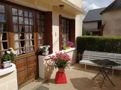 Balcon ou terrasse dans l'établissement Le belvédere Mouxois, SPA privatif, vue Morvan