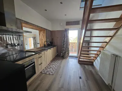 Cuisine ou kitchenette dans l'établissement La Maison des 4 moineaux